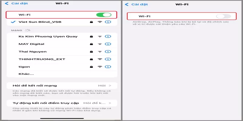 Thành viên có thể tắt Wifi và khởi động lại khi không vào được IWin 